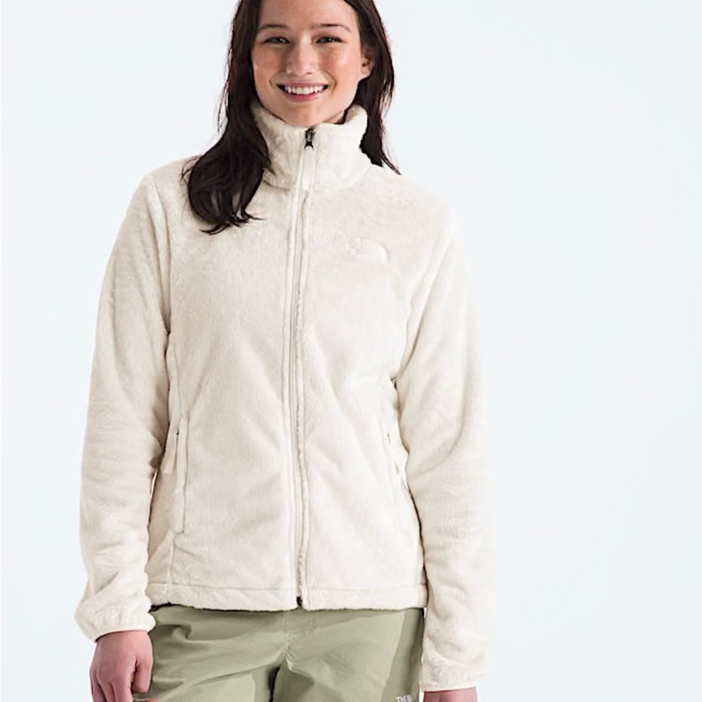 EUC The North Face Ocito oatmeal colored full zip beige tan jacket size XS
